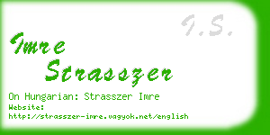 imre strasszer business card